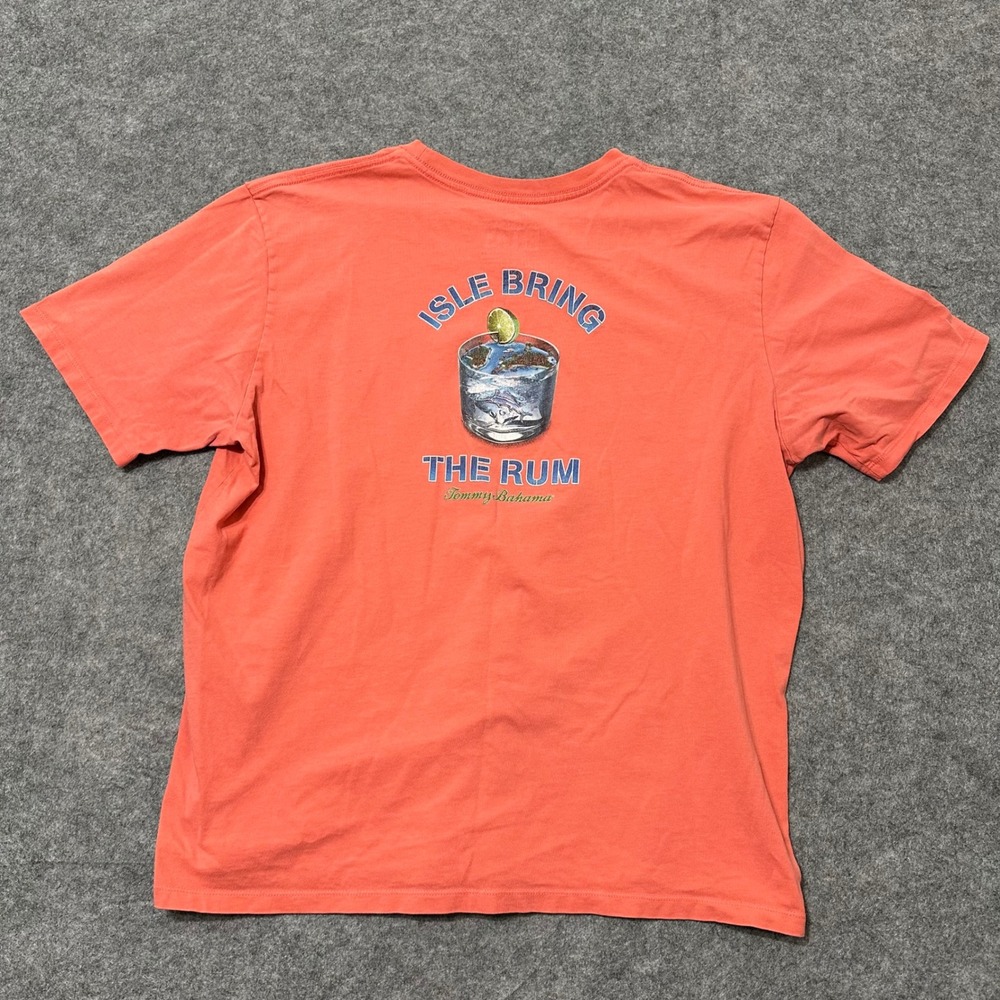 Tommy Bahama T Shirt Mens XL Orange Isle Bring The Rum Graphic Relax UPF 50